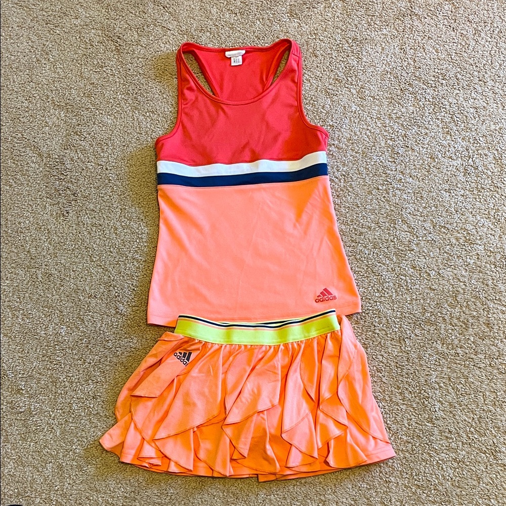 Adidas Vibrant Red and Orange Dress